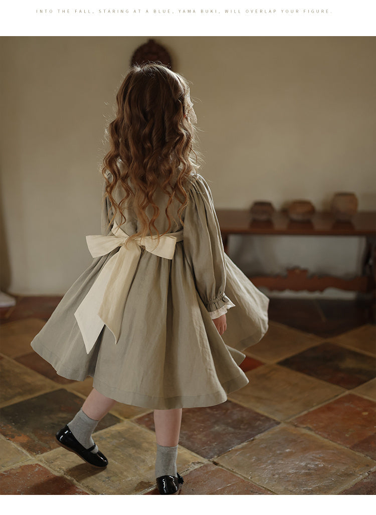 Niche Temperament Pure Linen Dress Birthday Lace Dress